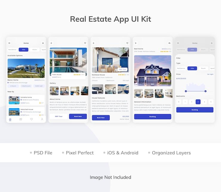 Real estate website interaction animation